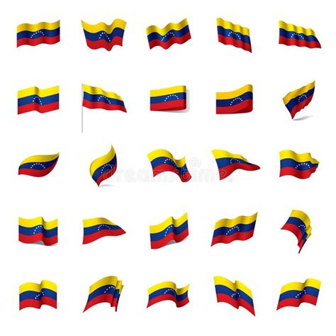 Bandera De Venezuela Ejemplo Del Vector En Un Fondo Blanco Ilustración