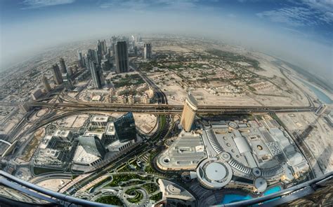 Aerial View Of City Buildings Landscape Skyscraper Highway