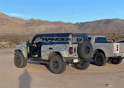 2023 Ford Bronco Raptor Meets 2023 Ranger Raptor Out For Testing See