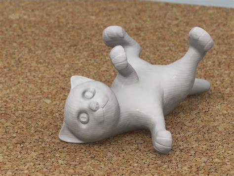 Cat Lying Down By Bs3 Thingiverse Garden Sculpture 3d Printing