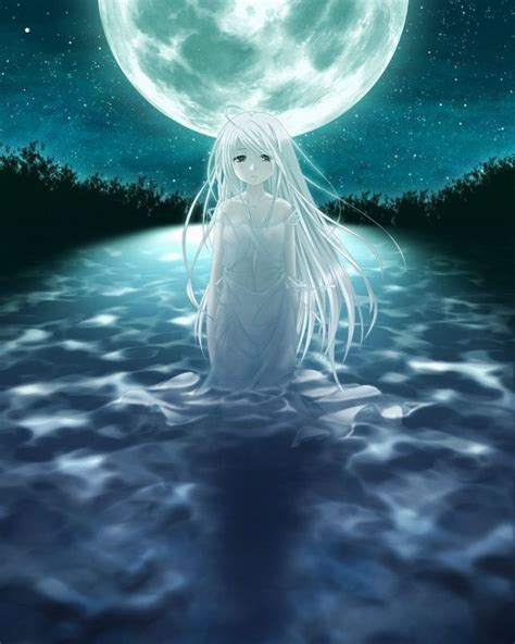 Ghost Anime Anime Girl With White Hair Sad Anime Girl Anime Art Girl