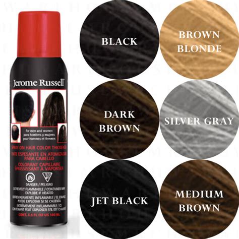 Jerome Russell Spray On Hair Color Thickener Spray Medium Brown 35 Oz