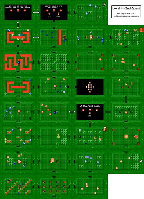 Legend Of Zelda Nes 2nd Quest Map Map Costa Rica And Panama