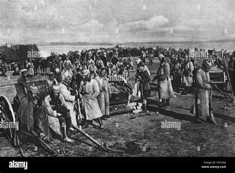 World War I Berzniki 1915 Ncaptured Russian Machine Guns Are