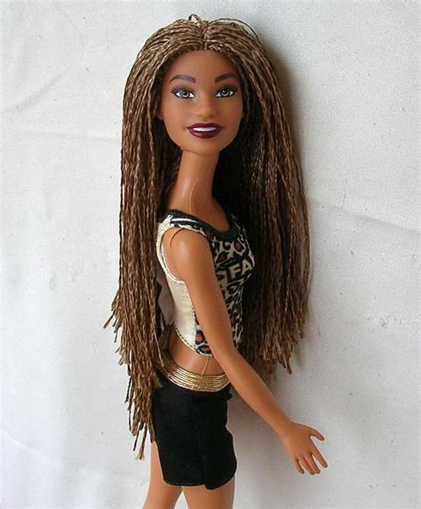 barbie fashionistas doll 123 braided hair redressed new w o packaging ebay