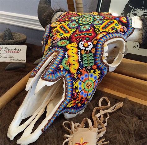 Cow Skull With Individual Seed Beads Beaded Skull Cow Skull Skull