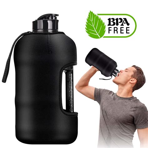 Buy Kaptron Gym Water Bottle With Case L Half Gallon Water Bottle With Insulated Sleeve