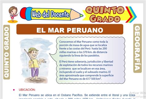 El Mar Peruano Para Quinto Grado De Primaria Web Del Docente