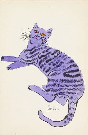 Andy Warhol 25 Cats Name D Sam And One Blue Pussy 1954 Mutualart