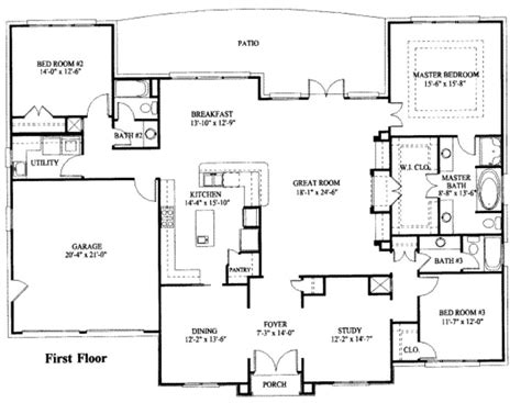 Simple One Story House Plan Plans Pinterest Jhmrad 169091