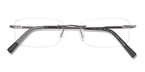 women s naturally rimless rectangle glasses eyeglasses eyewear metal black frames 54 19 140