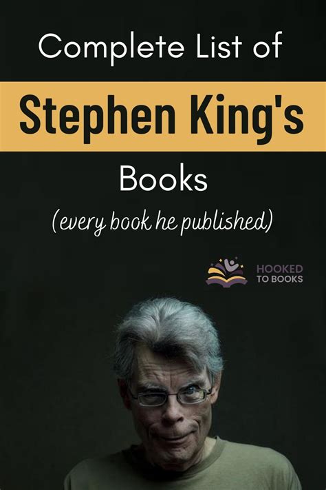 The Complete List Of Stephen King Books In Order Stephen King Books