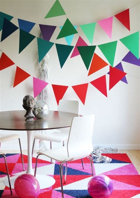 How To Make Giant Bunting Decor Cheap Party Decorations Diy Party
