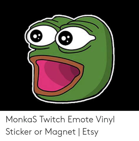 Monkas Twitch Emote Vinyl Sticker Or Magnet Etsy Twitch Meme On Meme