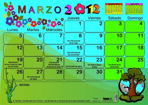 Colegio Rodriguez Vega De Almedinilla Córdoba Calendario Del Mes De