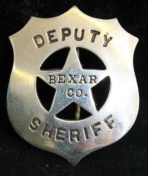 Great 1880s 1890s Bexar County Texas Deputy Sheriff Circle Star