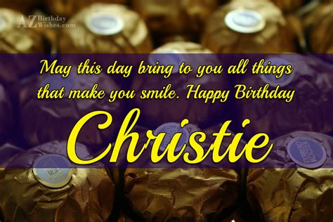 Happy Birthday Christie