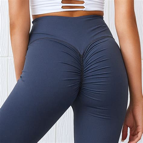 Sexy Womens Leggings Stretchy High Waist Back Ruched Legging Butt