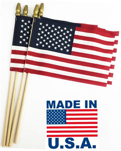 texpress proudly made in u s a 8 x 12 inch spearhead handheld american stick flags grave