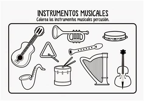 Descargá gratis estas imágenes de instrumentos musicales, imprimilos del tamaño real y luego podrás pintarlos como más te guste. DOCENTECA - Instrumentos musicales - Introducción + ejercicios