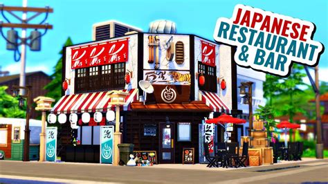 Japanese Restaurant And Bar 🍣 The Sims 4 Speed Build No Cc Youtube
