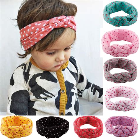 3pcs Baby Headband Toddler Kids Girls Bow Hairband Turban Knot Elastic