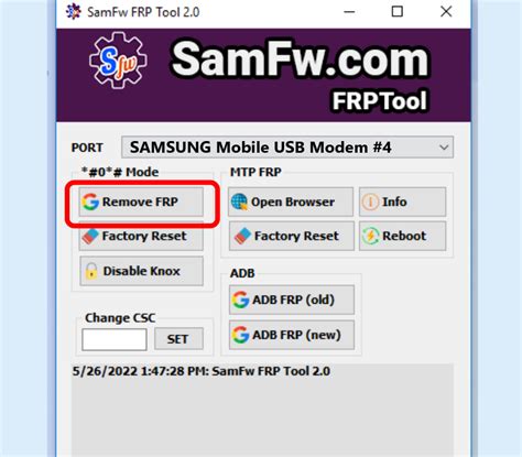 Samfw Frp Bypass Tool V20 One Click Remove Samsung Frp Mrt
