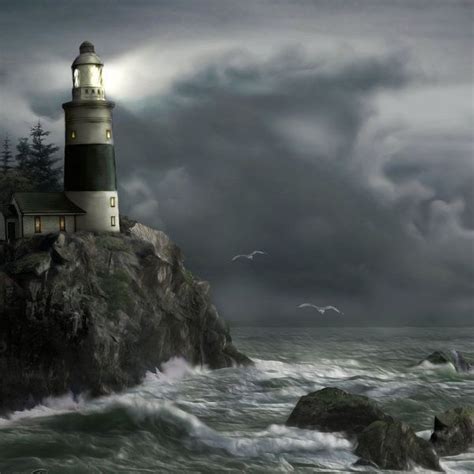 Approaching Storm By Tammara Print Image Lighthouses Photography