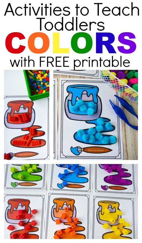 6 Ways To Teach Colors To Toddlers With Free Printable Stay At Home