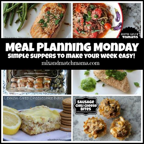 Meal Planning Mix And Match Mama