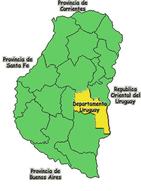 Departamento Uruguay Entre Rios Mapa