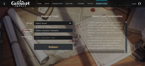 Through the official genshin impact code redemption page. Free Redeem Code Genshin Impact : Free Promo Codes ...