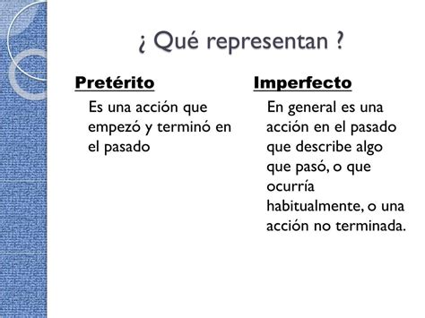 PPT - Pretérito vs. Imperfecto parte 1 PowerPoint Presentation, free ...