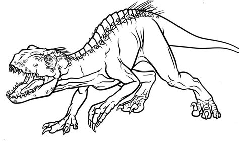 Dibujos Jurassic World Para Colorear Indoraptor Paginas Para Colorear