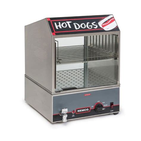 Nemco 8300 Hot Dog Steamer W Bun Warmer 1201 V