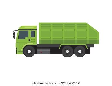 Vektor Stok Isometric Garbage Truck Recycling Symbol D Tanpa Royalti
