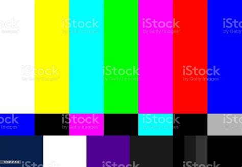 Tv Colour Bars Test Card Screen Smpte Television Color Test Calibration