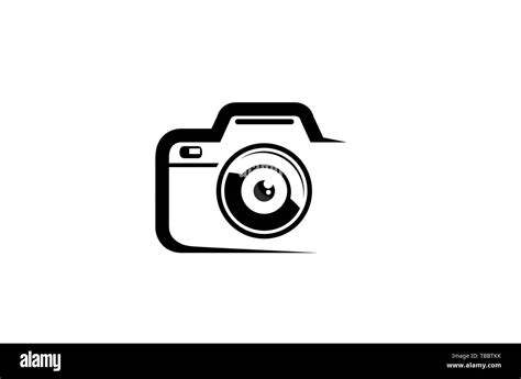 Creative Black Abstract Camera Logo Design Symbol Vector Illustration