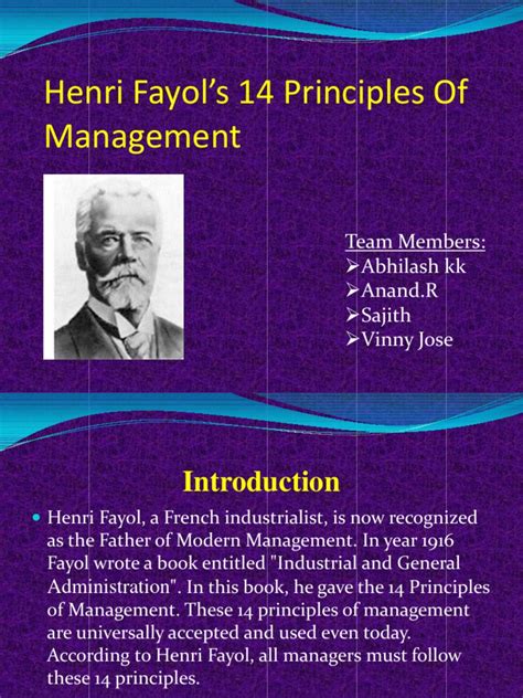 Henri Fayols 14 Principles Of Management Employment Decentralization