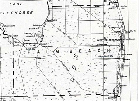 Map Of Palm Beach County Florida 1932