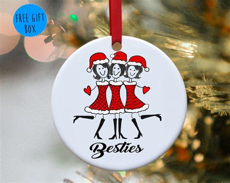 Best Friends Personalized Christmas Ornament Sisters Holiday Etsy