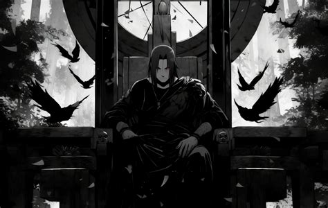 1200x760 Resolution Itachi Uchiha Manga Sitting On A Throne 1200x760