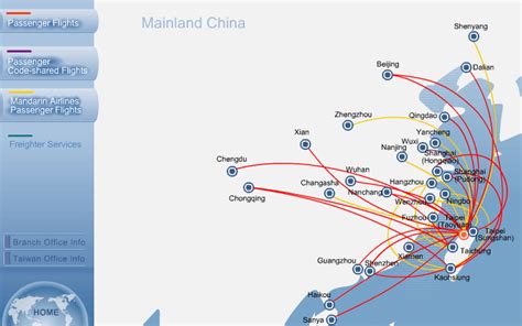 China Airlines Route Map China