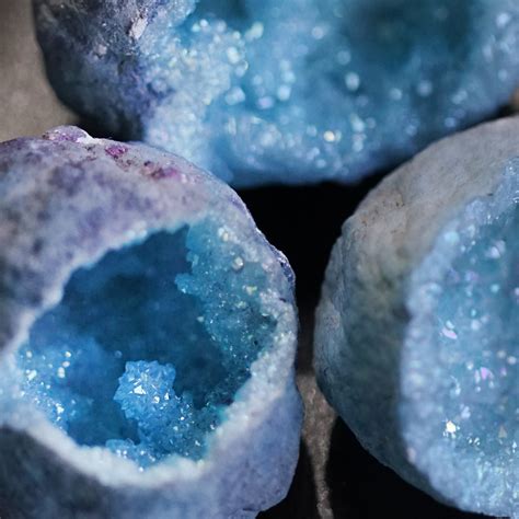 Home Shop Gems And Minerals Aqua Aura Quartz Geodes To Take You Beyond