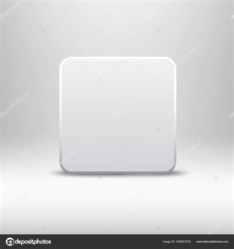 Empty White App Button Icon Stock Vector Image By ©robisklp 304823740