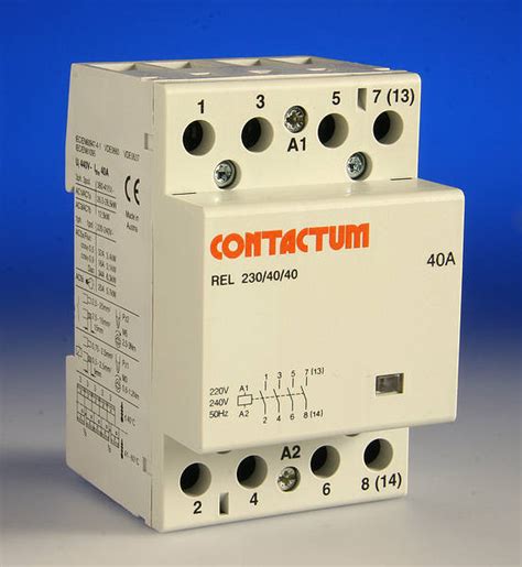 40 Amp 4 Pole Contactor 3 Module Contactum Coa40 40230