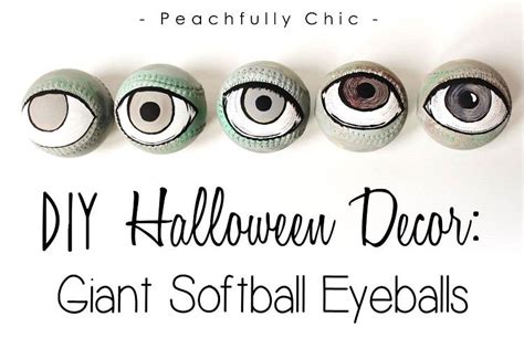 Spooky Diy Halloween Eyeballs Peachfully Chic Diy Halloween