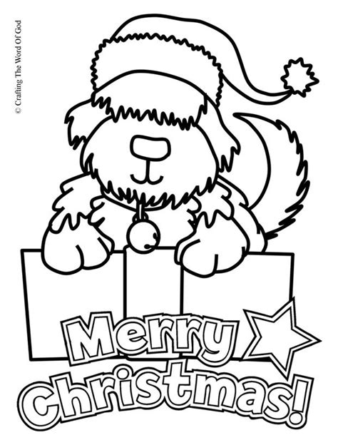 Christmas Puppy Coloring Page Crafting The Word Of God