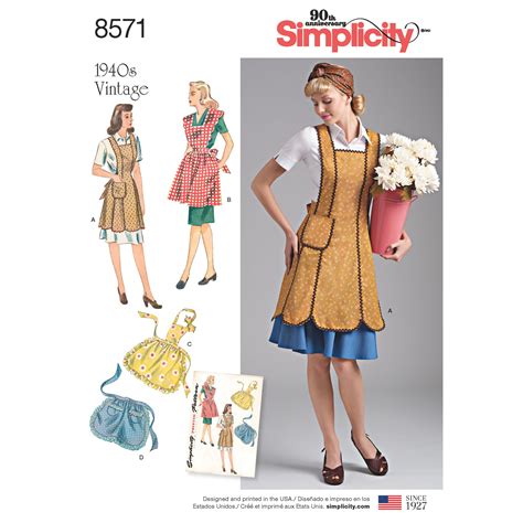 Vintage Apron Sewing Patterns Catalog Of Patterns