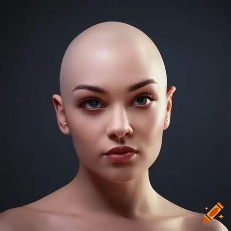 Woman Touching Her Shaved Head